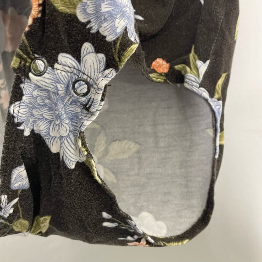 American Eagle Outfitters Bodysuit Floral Crewneck Sleeveless Brown Black XS - Picture 6 of 9